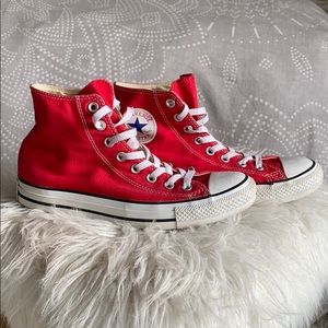 Converse high tops- red new